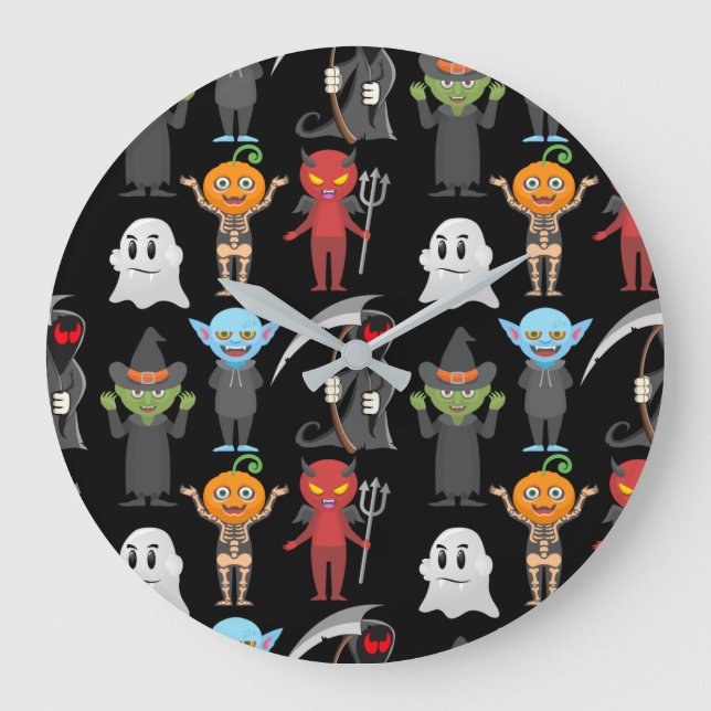 Reloj Redondo Grande Halloween Party Wall Clock (Anverso)
