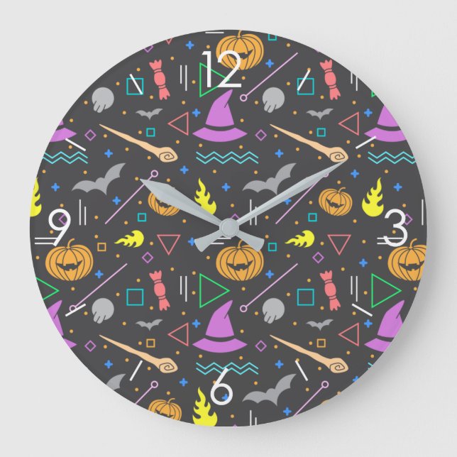 Reloj Redondo Grande Halloween Skull's Square Wall Clock (Anverso)