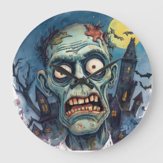 Reloj Redondo Grande Halloween,Terror, Zombi, Medianoche de los Muertos