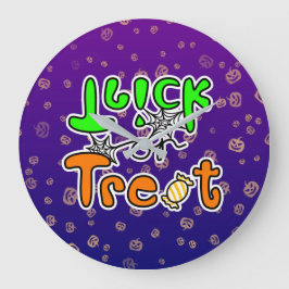 Reloj Redondo Grande Halloween Truco o Trato