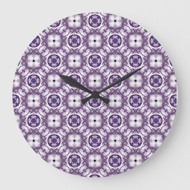 Reloj Redondo Grande Halo de lavanda (Anverso)