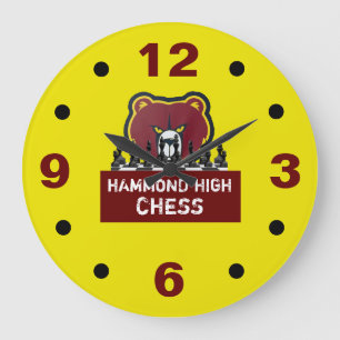 Reloj Redondo Grande HAMMOND HIGH CHESS Wall Clock