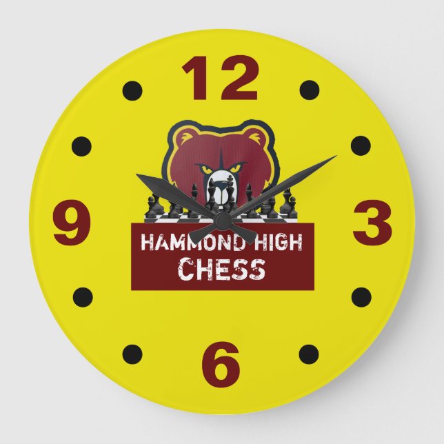 Reloj Redondo Grande HAMMOND HIGH CHESS Wall Clock (Anverso)