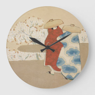 Reloj Redondo Grande Hanami season Kamisaka Sekka japan painting art ca