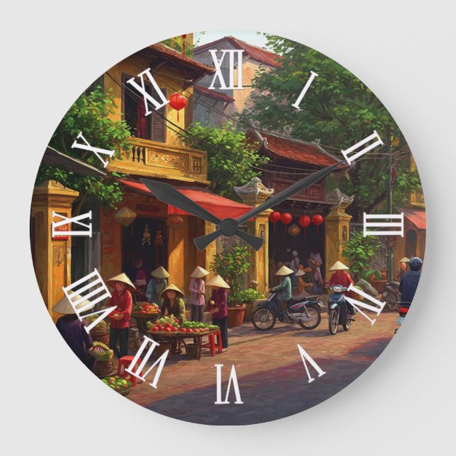 Reloj Redondo Grande Hanoi Vietnam Travel (Anverso)