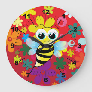 Reloj Redondo Grande Happy bee