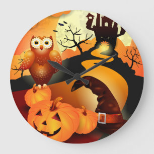 Reloj Redondo Grande Happy Halloween!