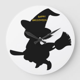 RELOJ REDONDO GRANDE "HAPPY HALLOWEEN" PEQUEÑA BRAZA