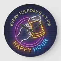 Happy Hour Neon Rótulo Style Text Bebe Stain