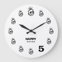 Reloj Redondo Grande HAPPY Hours Wall Clock
