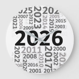 Reloj Redondo Grande Happy New Year Countdown Wall Clock