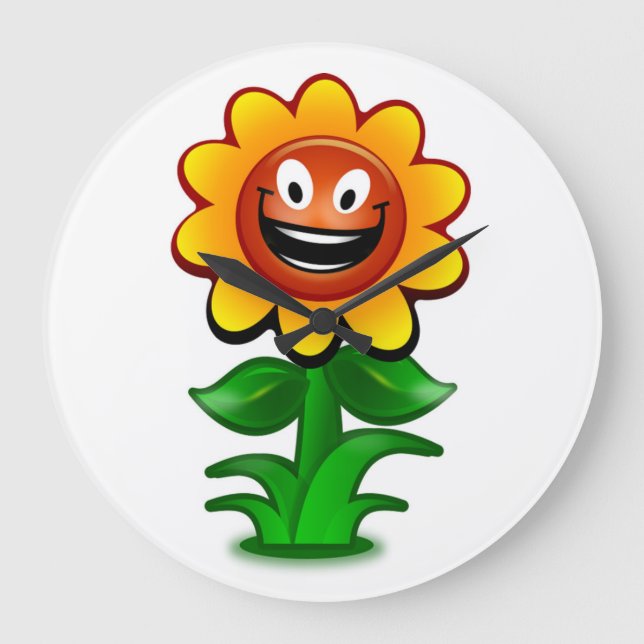 RELOJ REDONDO GRANDE HAPPY SUNFLOWER (Anverso)