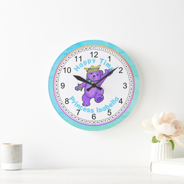 Reloj Redondo Grande Happy Time Dancing Teddy Bear (Hogar)