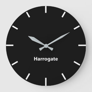 Reloj Redondo Grande Harrogate Black Face Time Zone Muro de noticias