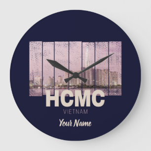 Reloj Redondo Grande HCMC Saigon (Ho-Chi-Minh-City) Skyline Vietnam