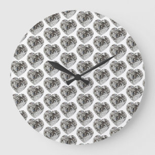 Reloj Redondo Grande Heart Diamond