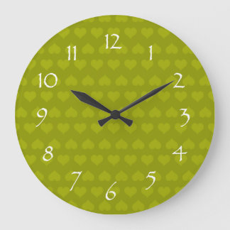 Reloj Redondo Grande Heartlines-Moss Green