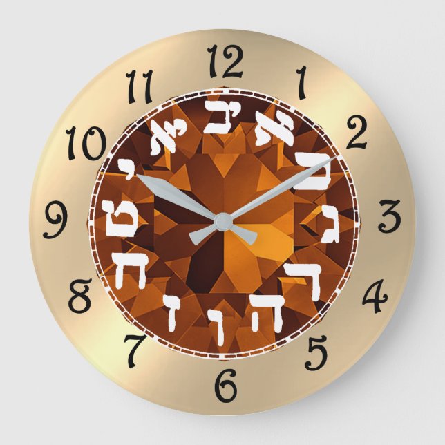 Reloj Redondo Grande hebreo (Anverso)