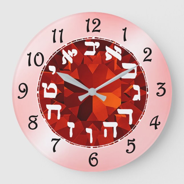 Reloj Redondo Grande hebreo (Anverso)