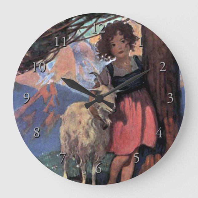 Reloj Redondo Grande Heidi by Jessie Willcox Smith (Anverso)