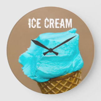 Reloj Redondo Grande Helado con macro de gofre