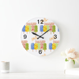 Reloj Redondo Grande helado de verano