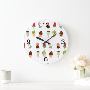 Reloj Redondo Grande helado de verano