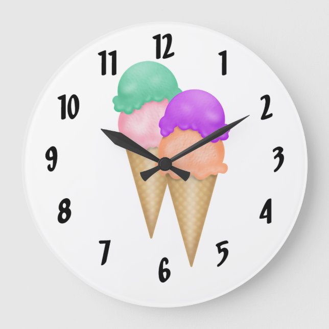 Reloj Redondo Grande Helados (Anverso)