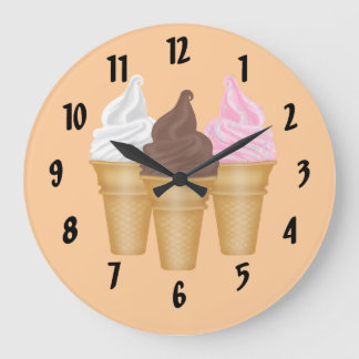 Reloj Redondo Grande Helados de Crema