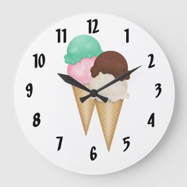 Reloj Redondo Grande Helados de Crema (Anverso)