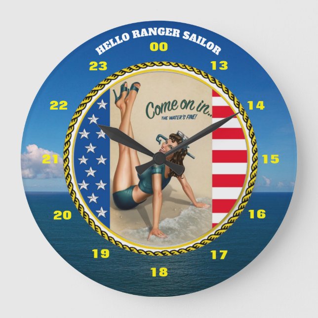 RELOJ REDONDO GRANDE HELLO RANGER SAILOR (Anverso)