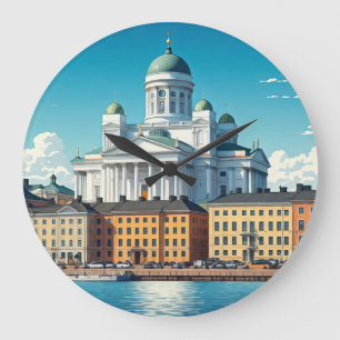 Reloj Redondo Grande Helsinki Finlandia Viaje