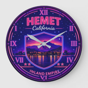 Reloj Redondo Grande Hemet California Mountain Reflection