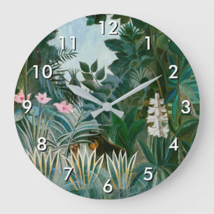 Reloj Redondo Grande Henri Rousseau - La jungla ecuatorial