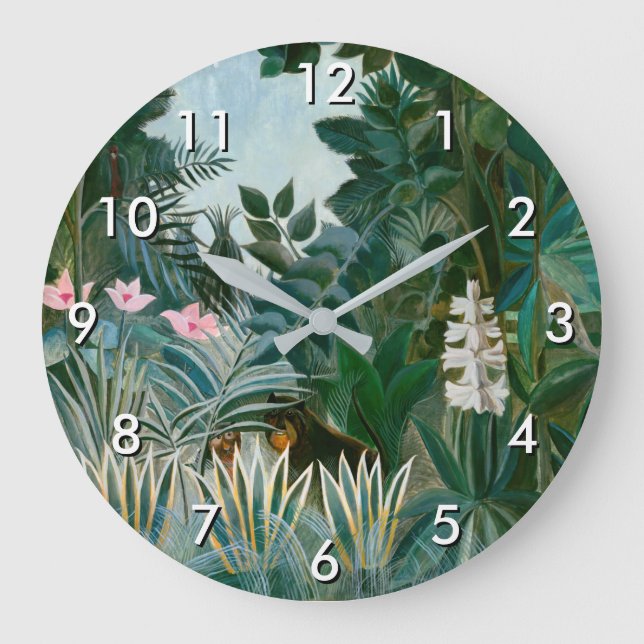 Reloj Redondo Grande Henri Rousseau - La jungla ecuatorial (Anverso)
