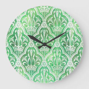Reloj Redondo Grande Heraldry Con Corona Y Flores