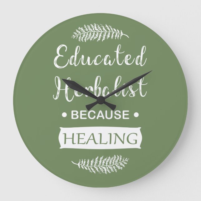 Reloj Redondo Grande Herbalista educado (Anverso)