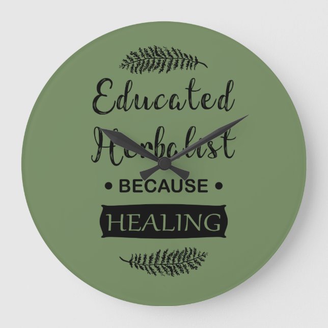 Reloj Redondo Grande Herbalista educado (Anverso)
