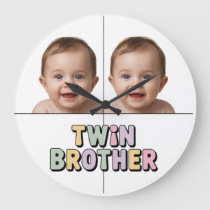 Reloj Redondo Grande Hermano gemelo bebé 