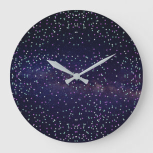 Reloj Redondo Grande Hermosa galaxia, estrellas