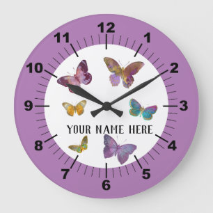 Reloj Redondo Grande Hermosas mariposas -