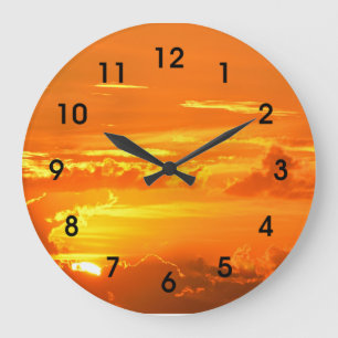 Reloj Redondo Grande Hermoso amanecer de Florida