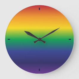 Reloj Redondo Grande Hermoso arco iris degradado