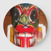 Hermoso arte tradicional cingalés de máscara de fu