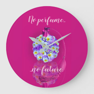 Reloj Redondo Grande Hermoso Atomizador Pansy