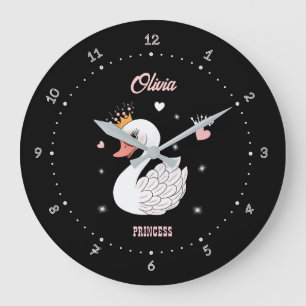 Reloj Redondo Grande Hermoso cisne