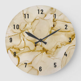 Reloj Redondo Grande Hermoso Pastel Brown Beige