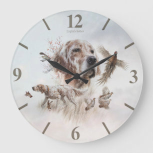 Reloj Redondo Grande Hermoso Setter, Arte