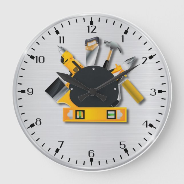 Reloj Redondo Grande Herramientas (Anverso)