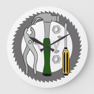 Reloj Redondo Grande Herramientas de Handyman